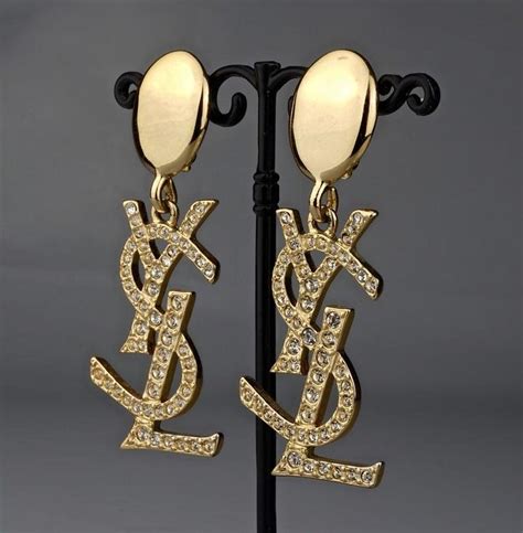 ysl earring|ysl rhinestone earrings.